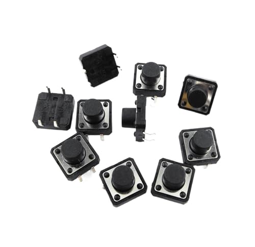 10 Teile/los 12 * 12 * 8MM taktile schalter 4-pin kleine taste schalter 12x12x8 kupfer pin(Auburn) von IBADFPLG