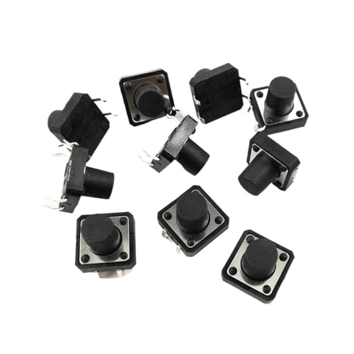 10PCS 12 * 12 * 10MM touch schalter 4-pin button schalter vier-pin 12x12x10mm kupfer füße(White) von IBADFPLG
