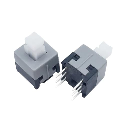 10PCS 8,5 * 8,5 MM selbstsichernde schalter quadratischen kopf 3,3X3,3 zweireihig 6-pin 3X3 verriegelung konsole taste schalter(Unlock x10PCS) von IBADFPLG