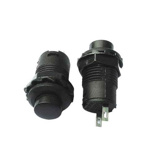 1PCS DS-428/427 runde taste schalter mit selbstsperrende/entriegelung selbst-zurücksetzen taste schalter 12MM(Black,Lock 1PC) von IBADFPLG