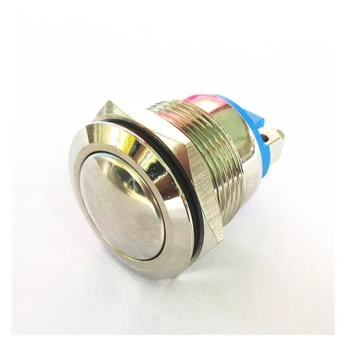 1PCS JYL19Q silber kontaktieren 19MM sphärische metall taste wasserdicht reset schalter schraube fuß türklingel auto schalter von IBADFPLG