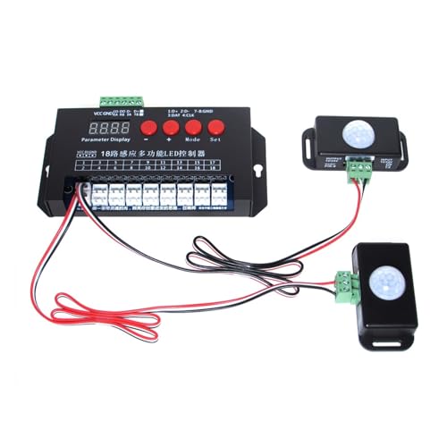 1PCS LED-Lichtleisten-Controller 18-Kanal-Infrarot-Touch-Multifunktions-Induktions-Controller for den menschlichen Körper, Tür- und Treppenlichtbetrieb von IBADFPLG