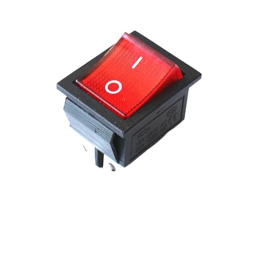 2PCS KCD4 6PN Rot mit Licht 2-Fuß-Wippschalter 16A 250V AC / 20A 125V AC Lichtschalter 2PCS KCD4 6PN Rot mit Licht 2-Fuß-Wippschalter 16A 250V AC / 20A 125V AC Lichtschalter von IBADFPLG