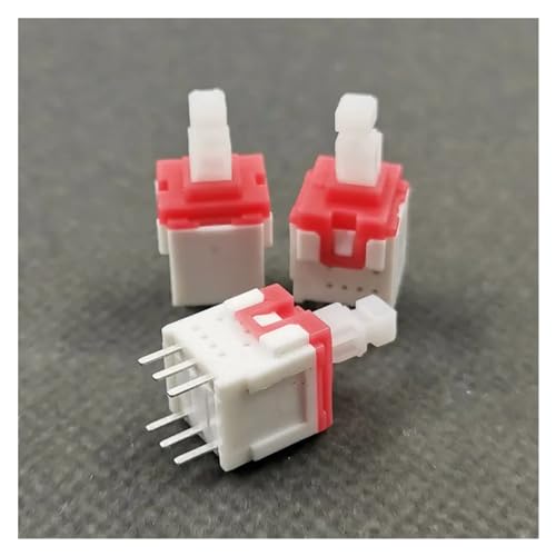 3PCS 10 * 10mm power schlüssel schalter rot und weiß 6-pin zweireihig selbstsichernde hohe kopf druckschalter von IBADFPLG