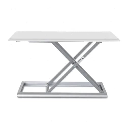 IBADFPLG ID-30 Aluminium, einfache Höhenverstellung, Sitz-Steh-Schreibtischlift, faltbarer Laptop-Schreibtisch, Monitorständer mit Tastaturablage(White) von IBADFPLG