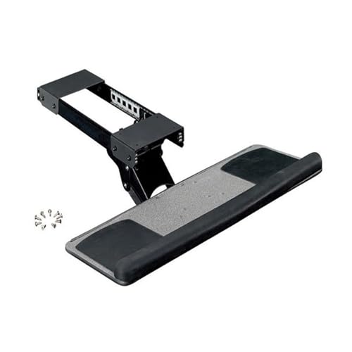 IBADFPLG LK06AD Ergonomischer verschiebbarer, neigbarer XL-Handgelenkauflage-Tastaturständer mit zwei Mauspads for Computertisch, Tastaturablageständer(LK06A) von IBADFPLG