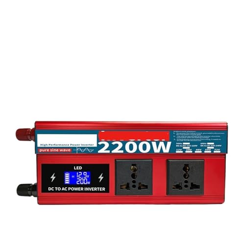 Sinus-Wechselrichter 12 V Spannung 24 V 48 V 60 V 220 V DC zu AC 110 V Konverter Auto-Stromversorgung Solar 2200 W Transformator-Adapter-Netzteil(12V_AC 220V) von IBADFPLG
