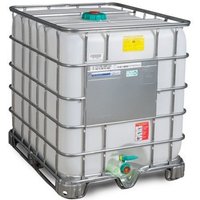 IBC, Gefahrgut- und Ex-Ausführung, Stahlkufen, 1.000 l, Öffnung NW150, Auslauf NW50 von Denios