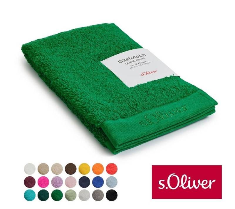 s.Oliver Gästehandtuch s.Oliver, Premium Qualität, 600 gr/m², auch als Sets erhältlich, Walkfrottier (1-St), große Farbauswahl, auch als Duschtuch, Waschhandschuh, Handtuch von s.Oliver