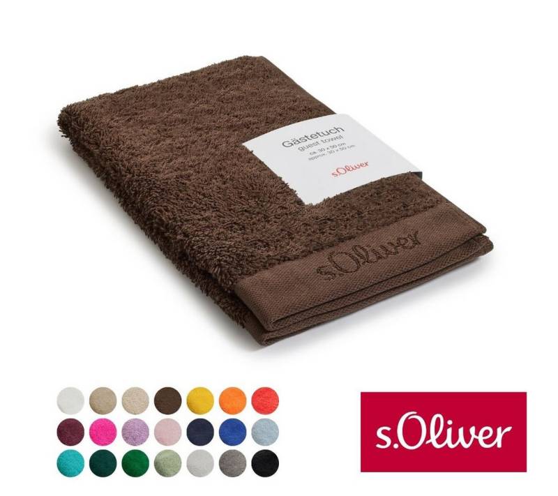 s.Oliver Gästehandtuch s.Oliver, Premium Qualität, 600 gr/m², auch als Sets erhältlich, Walkfrottier (1-St), große Farbauswahl, auch als Duschtuch, Waschhandschuh, Handtuch von s.Oliver