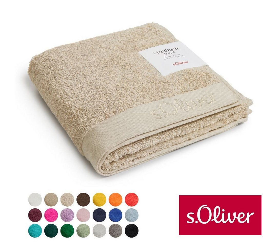 s.Oliver Handtuch s.Oliver, Premium Qualität, 600 gr/m², auch als Sets erhältlich, Walkfrottier (1-St), große Farbauswahl, auch als Duschtuch, Waschhandschuh, Gästetuch von s.Oliver