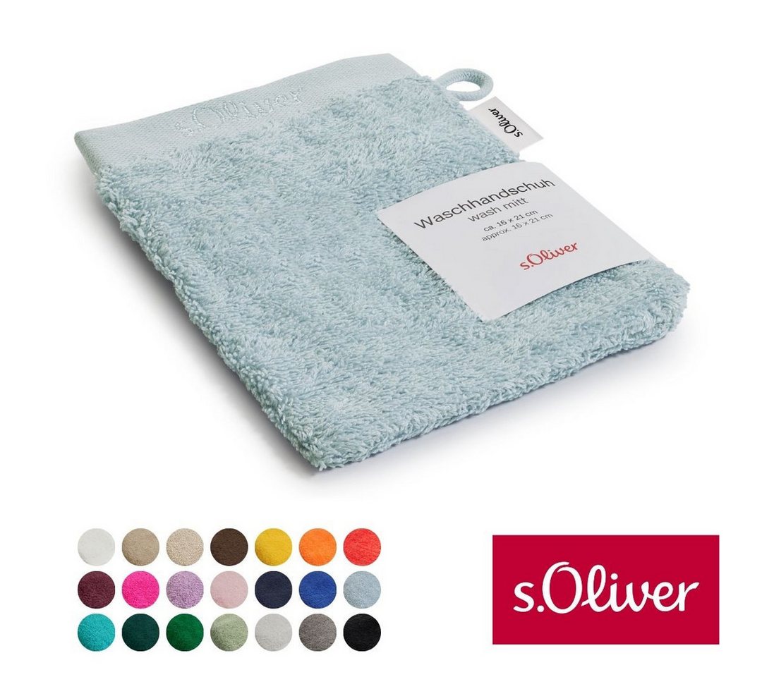 s.Oliver Waschhandschuh s.Oliver, Premium Qualität, 600 gr/m², auch als Sets erhältlich, Walkfrottier (1-St), große Farbauswahl, auch als Duschtuch, Handtuch, Gästetuch von s.Oliver