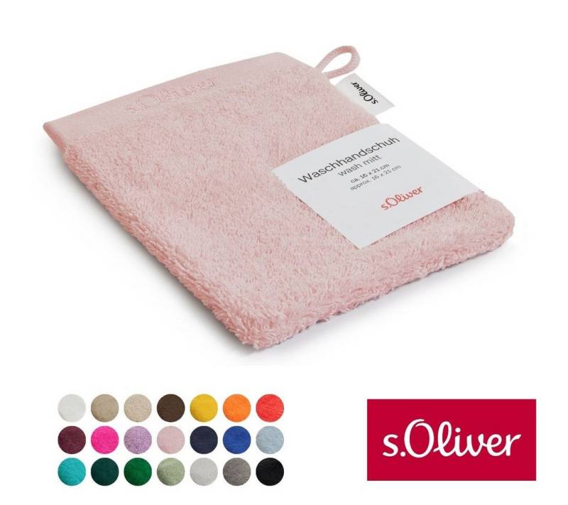 s.Oliver Waschhandschuh s.Oliver, Premium Qualität, 600 gr/m², auch als Sets erhältlich, Walkfrottier (1-St), große Farbauswahl, auch als Duschtuch, Handtuch, Gästetuch von s.Oliver