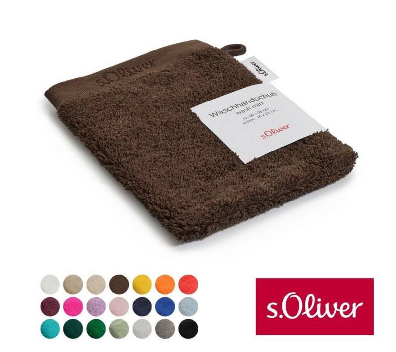 s.Oliver Waschhandschuh s.Oliver, Premium Qualität, 600 gr/m², auch als Sets erhältlich, Walkfrottier (1-St), große Farbauswahl, auch als Duschtuch, Handtuch, Gästetuch von s.Oliver