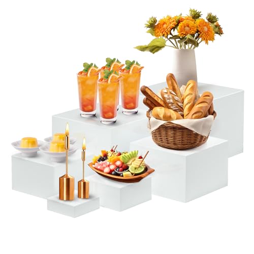 IBEQUEM 6PCS Buffet Risers, Acryl Catering Dessert Tabelle Display Set, Cube Box Nesting Regale für Hochzeit Cupcake Party Dekoration IBEQUEM 6PCS Buffet Risers, Acryl Catering Dessert Tabelle Display Set, Cube Box Nesting Regale für Hochzeit Cupcake Party Dekoration von IBEQUEM