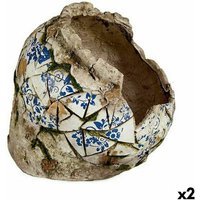 Dekorative Figur Gartenvase Polyresin 29 x 27 x 30 cm (2 Stück) von IBERGARDEN