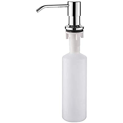 Ibergrif Seifenspender Küche Einbau, Spülmittelspender für Spülbecken mit 400ML Flasche, 360° drehbarer Pumpe, Chrom von Ibergrif