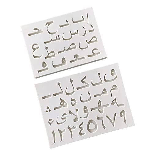 Fondant Formen 2 Stück arabische Ziffern Alphabet Silikonform Backen dekorative Schokolade Silikonform von IBEV