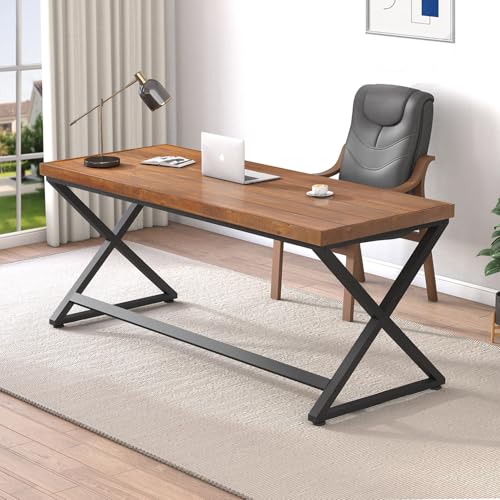 IBF Massivholz-Schreibtisch, Rustikales Echtholz Home Office Arbeitstische, Industrieller Metall-Holz-Schreibtisch Executive Workstation Computer Tisch im Schlafzimmer Wohnzimm IBF Massivholz-Schreibtisch, Rustikales Echtholz Home Office Arbeitstische, Industrieller Metall-Holz-Schreibtisch Executive Workstation Computer Tisch im Schlafzimmer Wohnzimm von IBF