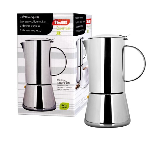 IBILI - Express-Kaffeekocher Essential, 10 Tassen, 500 ml, Edelstahl, für Induktionsherde geeignet von IBILI