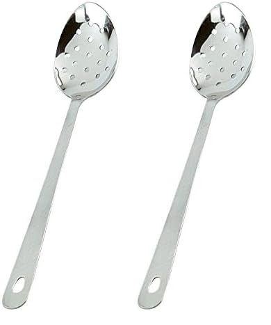 IBILI 710800 Löffel mit Löchern, Edelstahl, Silber, 34 x 6.5 x 2cm (Packung mit 2) von IBILI
