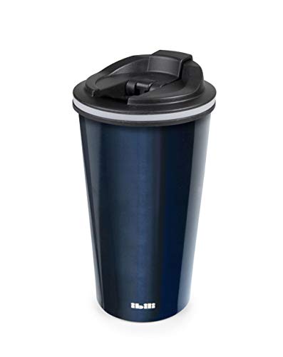 IBILI 758341B VASO TERMICO BLUE 410 ML, Stainless Steel, Silber von IBILI