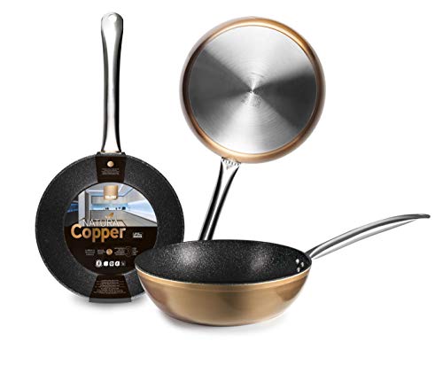 IBILI - Bratpfanne Natura Copper, 24 cm, Aluminium, Anti-Haft-Beschichtung im Stein-Stil, geeignet für Induktion IBILI - Bratpfanne Natura Copper, 24 cm, Aluminium, Anti-Haft-Beschichtung im Stein-Stil, geeignet für Induktion von IBILI