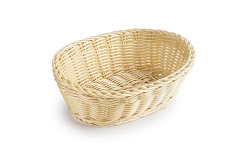 IBILI Brotkasten Polyratan, oval, goldfarben, 18 x 13 x 7 cm von IBILI