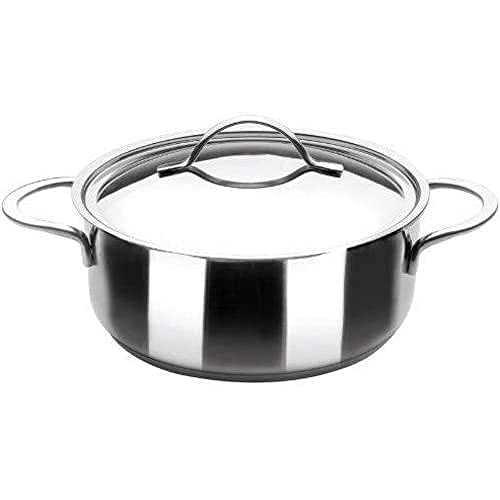 IBILI CACEROLA Con TAPA INOX NOAH 26 cm, Stainless Steel, Silber, 2-Einheiten von IBILI