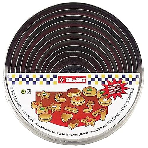 IBILI CORTAPASTAS ESTAÑADO Redondo LISO, Stainless Steel, Silber, 14 x 14 x 5 cm, 7-Einheiten von IBILI