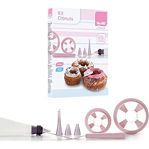 IBILI 793100 KIT CRONUTS, Stainless Steel, rosa/weiß, 26 x 18 x 4 cm, 9-Einheiten von IBILI