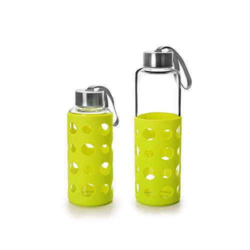 IBILI - Flasche aus Glas Lake, 550 ml, Grün, Borosilikatglas, wiederverwendbar, Schutz gegen Schläge IBILI - Flasche aus Glas Lake, 550 ml, Grün, Borosilikatglas, wiederverwendbar, Schutz gegen Schläge von IBILI