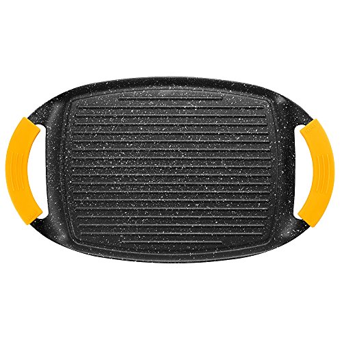 IBILI Grill PLANCHA ONDUL Basic Stone 36X22,50, Stainless Steel, schwarz/gelb, 28 cm IBILI Grill PLANCHA ONDUL Basic Stone 36X22,50, Stainless Steel, schwarz/gelb, 28 cm von IBILI