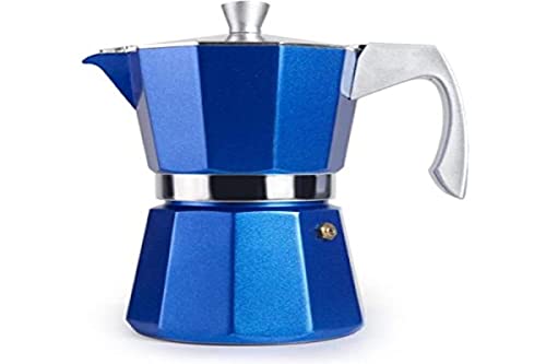 IBILI - Express-Kaffeekocher Evva Blue, 12 Tassen, 600 ml, Aluminiumdruckguss, für Induktionsherde geeignet von IBILI