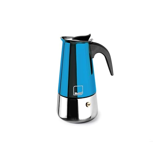 IBILI Moca Blue Espressomaschine, 6 Tassen, 280 ml, Edelstahl, induktionsgeeignet von IBILI