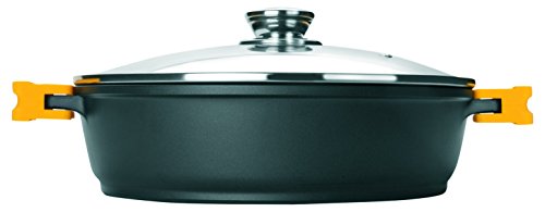 IBILI - Schmortopf Evolution aus geschmiedetem Aluminium, Deckel aus Glas und Griffe aus Silikon, 24 cm, Anti-Haft, geeignet für Induktion IBILI - Schmortopf Evolution aus geschmiedetem Aluminium, Deckel aus Glas und Griffe aus Silikon, 24 cm, Anti-Haft, geeignet für Induktion von IBILI