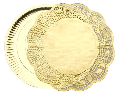 Ibili Teller-/Platzdeckchen-Set, 32/34 cm, Papier, gold, 35 x 10 x 10 cm, 6-Einheiten von IBILI