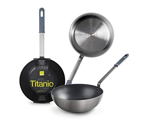 IBILI - Wok Titanio Chef, 30 cm, Aluminium, Anti-Haft-Beschichtung Quantanium, geeignet für Induktion IBILI - Wok Titanio Chef, 30 cm, Aluminium, Anti-Haft-Beschichtung Quantanium, geeignet für Induktion von IBILI