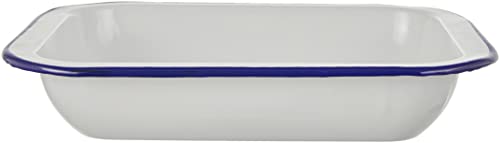 IBILI Rechteckige tiefe Platte Blanca 27 cm, Porzellan, Weiß, Einheitsgröße von IBILI