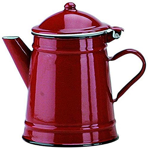 Ibili 910250 Konische Kaffeemaschine, emaillierter Stahl, rot, 0,5 L von IBILI