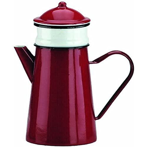 IBILI 910815 CAFETERA CON FILTRO ROJA 1,5 LTS, Stainless Steel, rot/weiß von IBILI