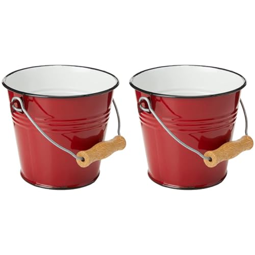 Ibili Allzweck Eimer Roja 1,5 l in rot, Holz, 14 x 14 x 20 cm (Packung mit 2) von IBILI