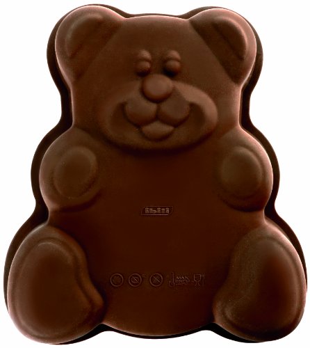 IBILI 871600 Backform Teddybär, Silikon, braun, 24 x 24 x 5.5 cm von IBILI