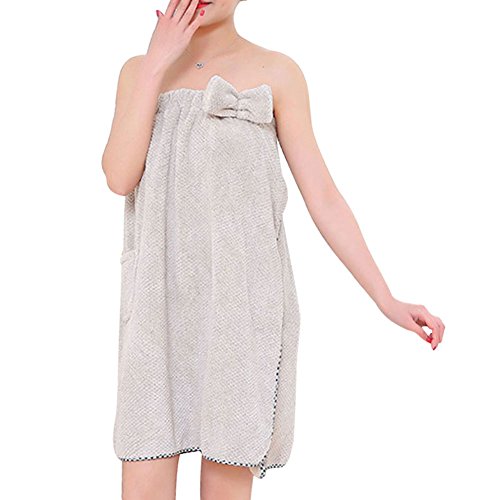 IBLUELOVER Saunakilt Damen Mädchen Sauna Kilt Mit Klettverschluss Tasche Saunamantel Gummizug Saunatuch Pool Badezimmer Saunahandtuch Frauen Badetuch Baderock Frottee Morgenmantel Weich Handtuch von IBLUELOVER