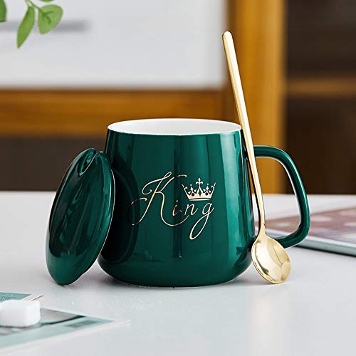 Tasse Porzellan Kirschblüten Kaffeetassen Trinkbecher mit Deckel Löffel Teetasse Kaffee Tee Kakao Kaffeebecher Hochzeit Verlobung Geschenk Büro Hause Cappuccinotassen Liebespaar Freund Wassertasse von IBLUELOVER
