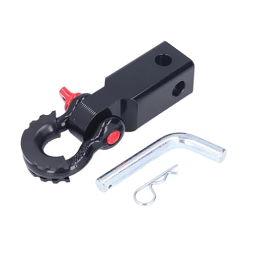 IBNA 2 "Schäkel Empfänger Wiederherstellung Schäkel Block Mantel Kupplung Empfänger Block Enthält Kupplung Pin D-Ring Für SUV(Schwarz) von IBNA