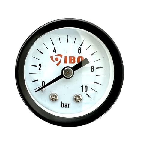 IBO Manometer 0-10 bar 1/4 Zoll Außengewinde | Druckmessung | Messung von Wasserdruck | für die Druckminderer | von IBO