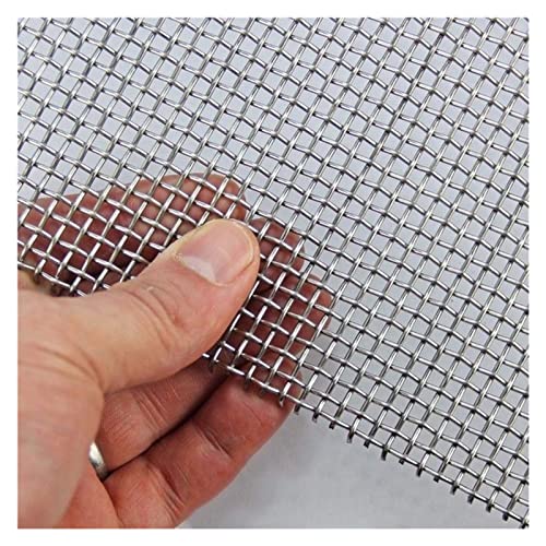 Drahtgitter,304 Edelstahl Drahtgeflecht 10 Maschen gewebtes Drahtgeflecht – 304 Edelstahl-Drahtgeflecht – 2 mm Loch – Nagetier-Maschenblech – Koch-Drahtgeflecht – für Heimwerker, Zuhause, Küche, Gart von IBOWZ