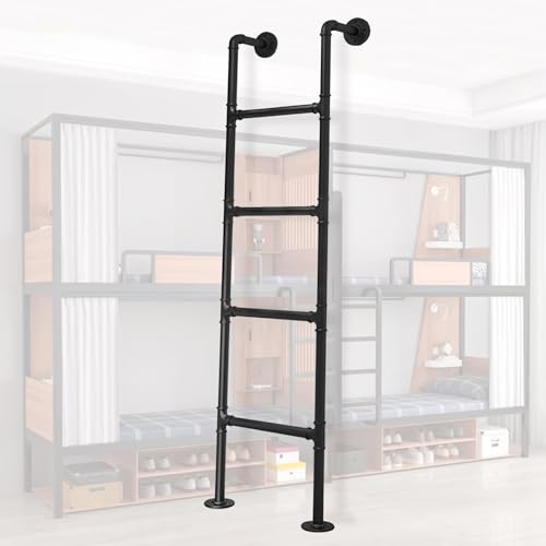 IBOWZ Fensterschachtleiter, Notausgang – 99–149 cm Höhe, gut an der Wand montiert, für Dachböden, Metall, schwarz geschmiedet IBOWZ Fensterschachtleiter, Notausgang – 99–149 cm Höhe, gut an der Wand montiert, für Dachböden, Metall, schwarz geschmiedet von IBOWZ