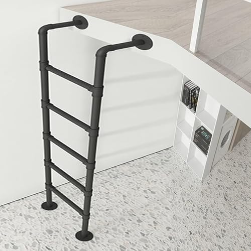 IBOWZ Fensterschachtleiter, Robuster Fensterschacht – Wandmontage, Metallstufe, für Zuhause, Dachboden, 1,2–2,4 m, Eingang, Ausgang, Feuer, Schwarz IBOWZ Fensterschachtleiter, Robuster Fensterschacht – Wandmontage, Metallstufe, für Zuhause, Dachboden, 1,2–2,4 m, Eingang, Ausgang, Feuer, Schwarz von IBOWZ